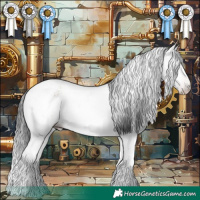 Horse Color:Gray White Spotted Sable Champagne Dun Splash Tobiano Rabicano