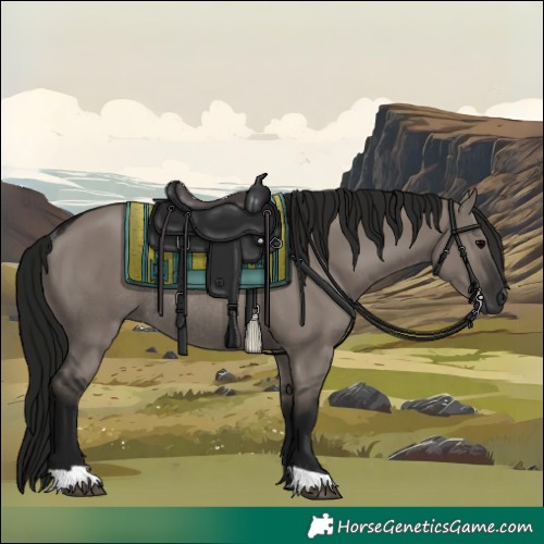 Horse Color:Gray Grullo Rabicano 