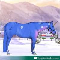 Horse Color:Watercolor Black Rabicano 