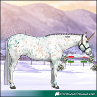 Horse Color:Painted Watercolor Smoky Black Near Leopard 