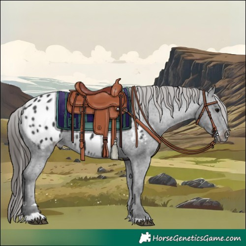 Horse Color:Black Appaloosa Rabicano 