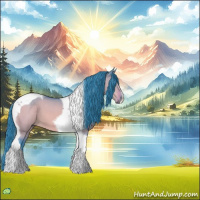 Horse Color:Watercolor Brown Dun Tobiano