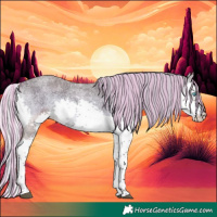Horse Color:Painted Silver Bay Ice Roan Onyx Splash 