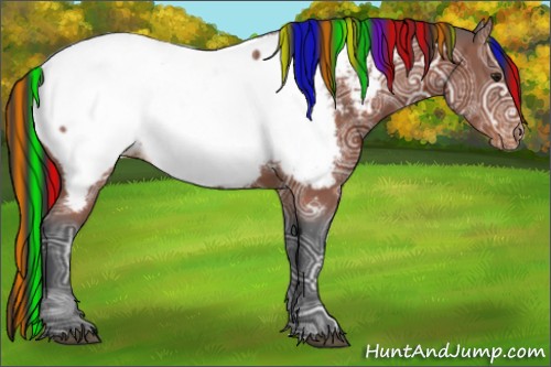 Horse Color:Painted Brown Ice Near Fewspot