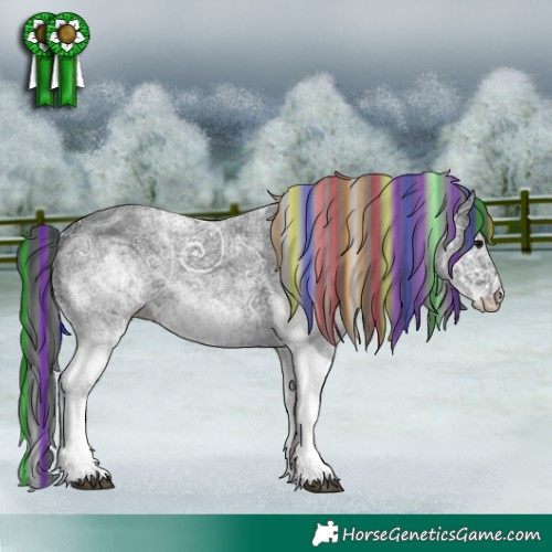 Horse Color:Painted White Spotted Black Ice