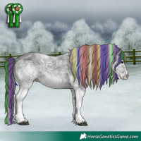 Horse Color:Painted White Spotted Black Ice 