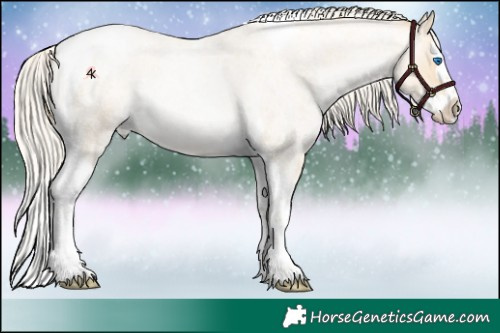 Horse Color:Silver Smoky Grullo Roan Pearl Splash Tobiano