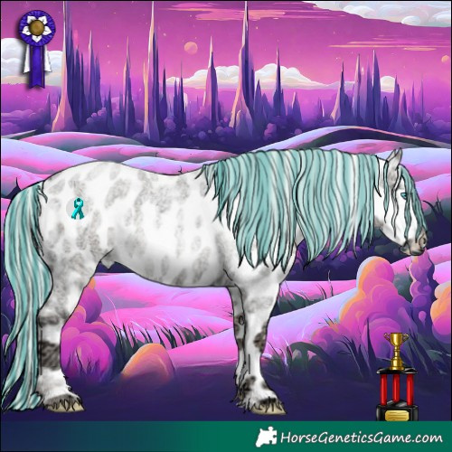 Horse Color:Painted Gold Champagne Ice Roan Pearl Dun Mushroom Near Leopard Rabicano