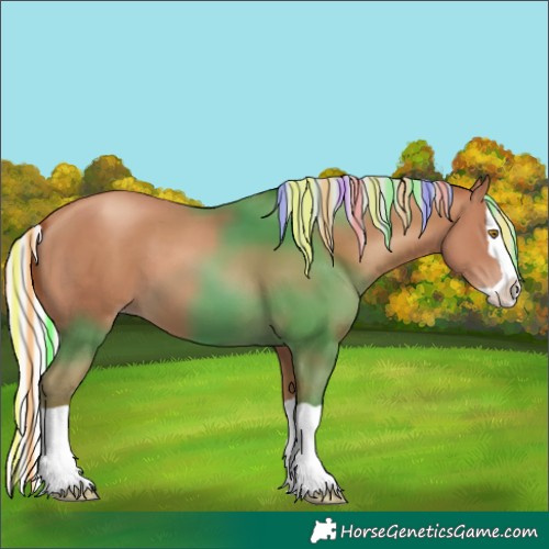 Horse Color:Painted Silver Classic Champagne Splash 