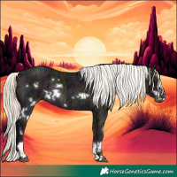 Horse Color:White Spotted Midnight Liver Red Dun Ice Mushroom Splash Rabicano 