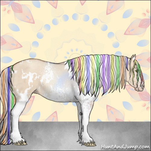 Horse Color:Painted White Spotted Silver Classic Champagne Dun 