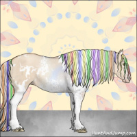 Horse Color:Painted White Spotted Silver Classic Champagne Dun 