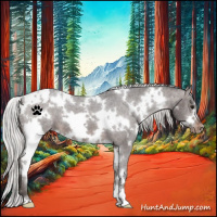 Horse Color:White Spotted Silver Brown Appaloosa 
