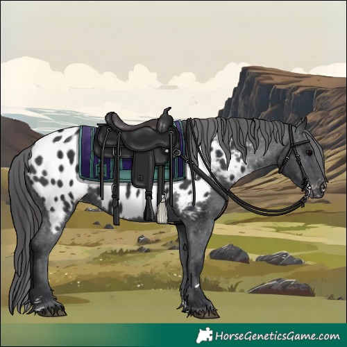 Horse Color:Black Appaloosa