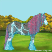 Horse Color:Painted Thunderstruck Silver Black Ice Sabino 