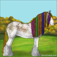 Horse Color:Painted White Spotted Classic Champagne Ice 