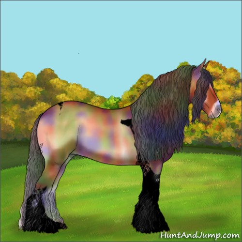 Horse Color:Void Nacre Bay Onyx Tobiano 