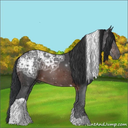 Horse Color:Brown Ice Tobiano 