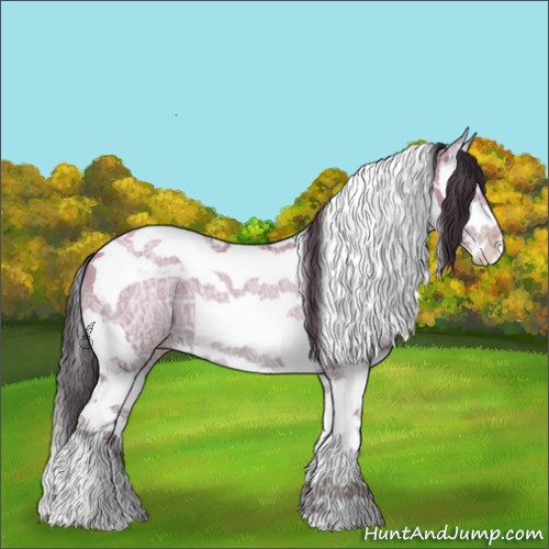 Horse Color:Classic Champagne Ice Dun Splash Tobiano Rabicano