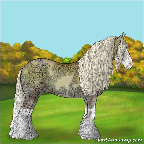 Horse Color:Silver Sable Champagne Ice Pearl Onyx Sabino Splash 
