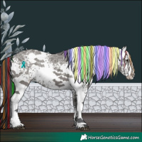 Horse Color:Painted White Spotted Grullo Ice 