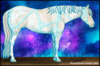 Horse Color:Thunderstruck Palomino Ice Pearl Tobiano Rabicano 