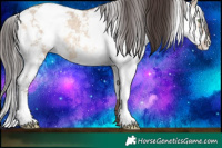 Horse Color:Sable Champagne Dun Sabino 