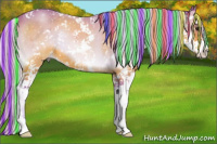 Horse Color:Painted Watercolor Silver Brown Onyx Sabino