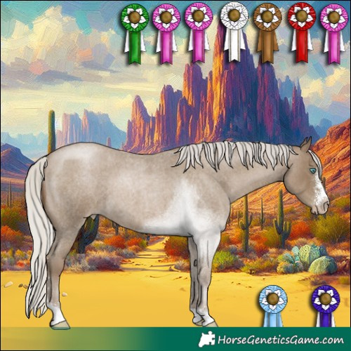 Horse Color:Gray Silver Smoky Blue Roan Pearl Sabino 