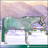 Horse Color:Watercolor Amber Champagne Tobiano