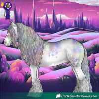 Horse Color:Nacre White Spotted Silver Bay Chinchilla Onyx 