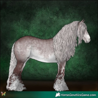 Horse Color:White Spotted Chocolate Silver Brown Chinchilla 