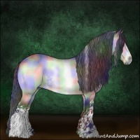 Horse Color:Nacre White Spotted Brown Chinchilla 