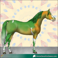 Horse Color:Watercolor Bay Splash Tobiano 