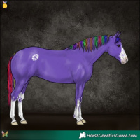 Horse Color:Painted Watercolor White Spotted Black 