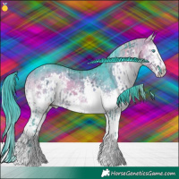 Horse Color:Watercolor White Spotted Buckskin Ice Onyx Splash Tobiano and Watercolor White Spotted Buckskin Onyx Sabino Splash