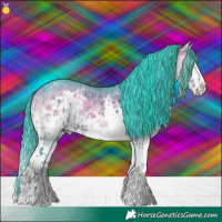 Horse Color:Watercolor White Spotted Buckskin Ice Onyx Splash Tobiano  and Watercolor White Spotted Buckskin Onyx Sabino Splash 