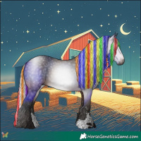 Horse Color:Gray Painted Silver Brown Sabino Rabicano
