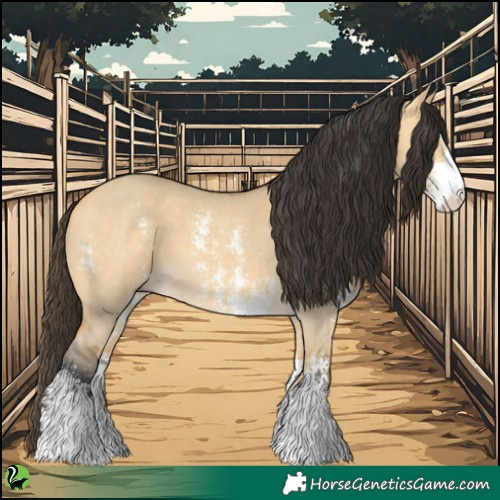 Horse Color:Buckskin Dun Sabino 