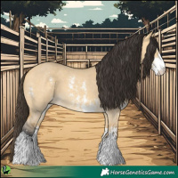 Horse Color:Buckskin Dun Sabino