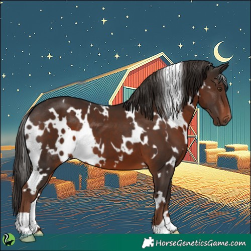 Horse Color:White Spotted Liver Chestnut 