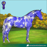 Horse Color:Watercolor White Spotted Silver Smoky Black Chinchilla 