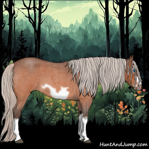 Horse Color:Silver Bay Roan Splash Frame 