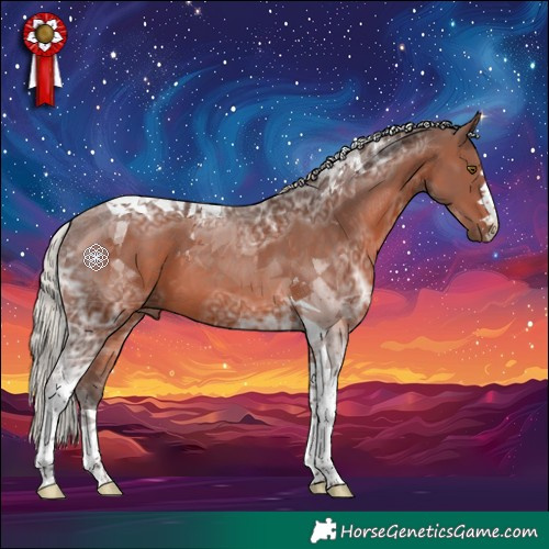 Horse Color:Silver Brown Ice Tobiano 