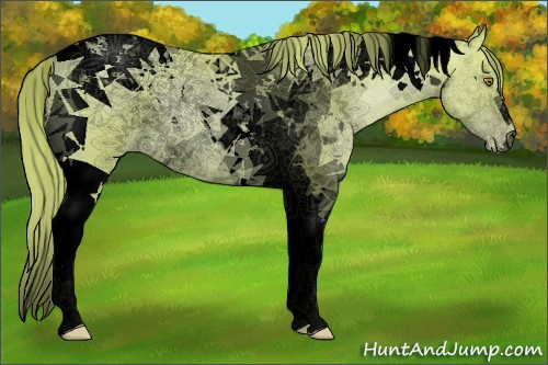 Horse Color:Void Watercolor Chestnut Pearl Tobiano 