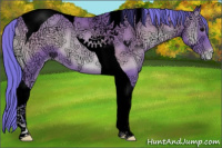 Horse Color:Void Watercolor Blue Onyx Ice Pearl Tobiano 