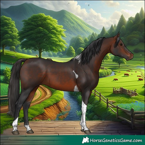 Horse Color:Bay Tobiano