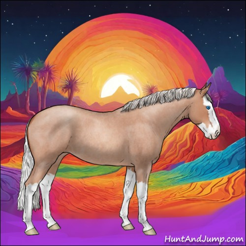 Horse Color:Silver Classic Champagne Roan Splash