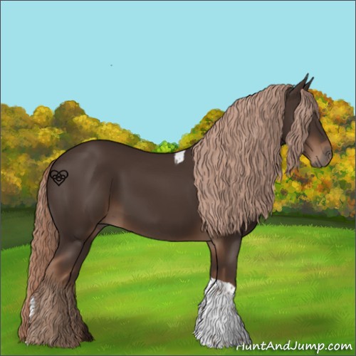 Horse Color:Liver Chestnut Tobiano Rabicano 