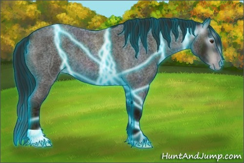 Horse Color:Gray Thunderstruck Midnight Classic Champagne Ice Roan